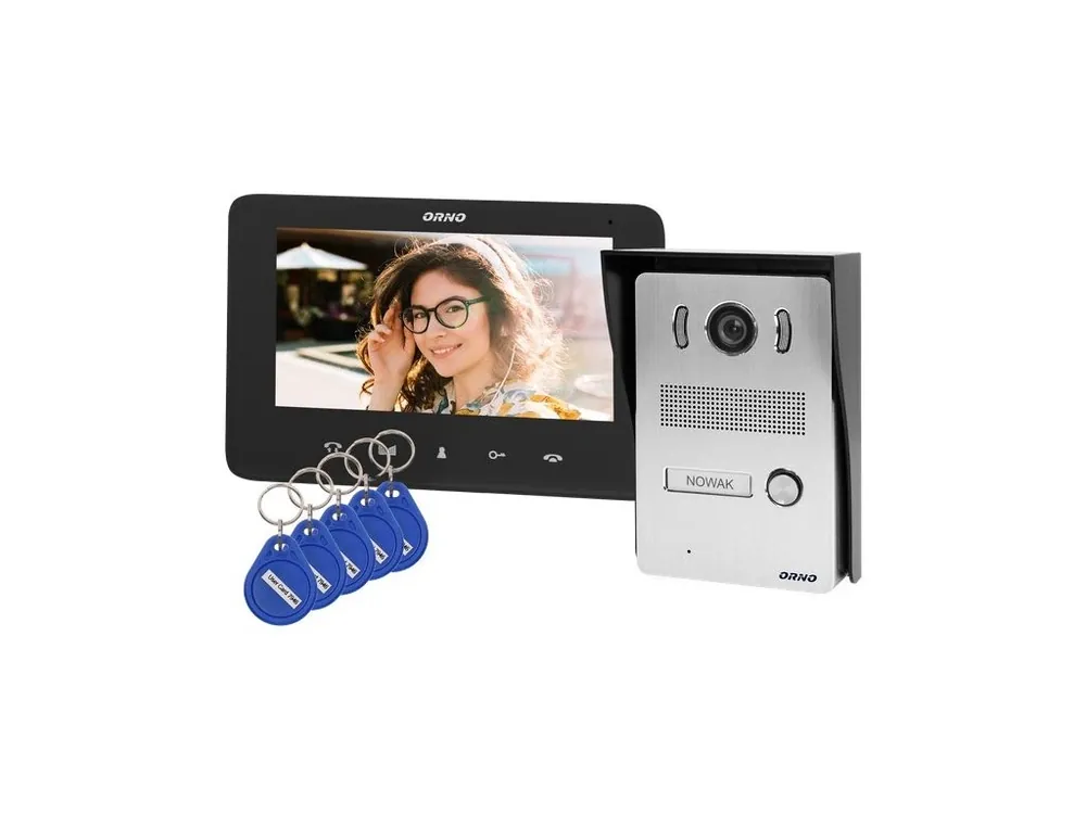 Must-Have Videozvonek ORNO OR-VID-VP-1069/B, INDI N, rodinný, LCD 7", černý