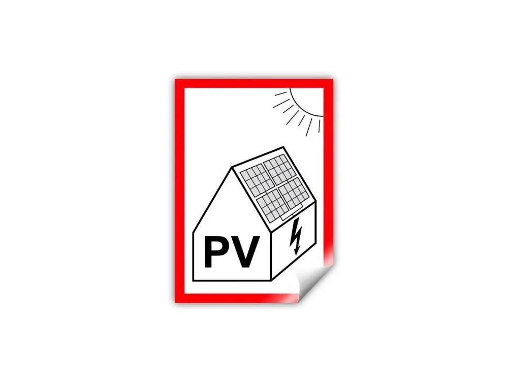 PV symbol na fotovoltaiku 75x105 mm Odeslání Ihned