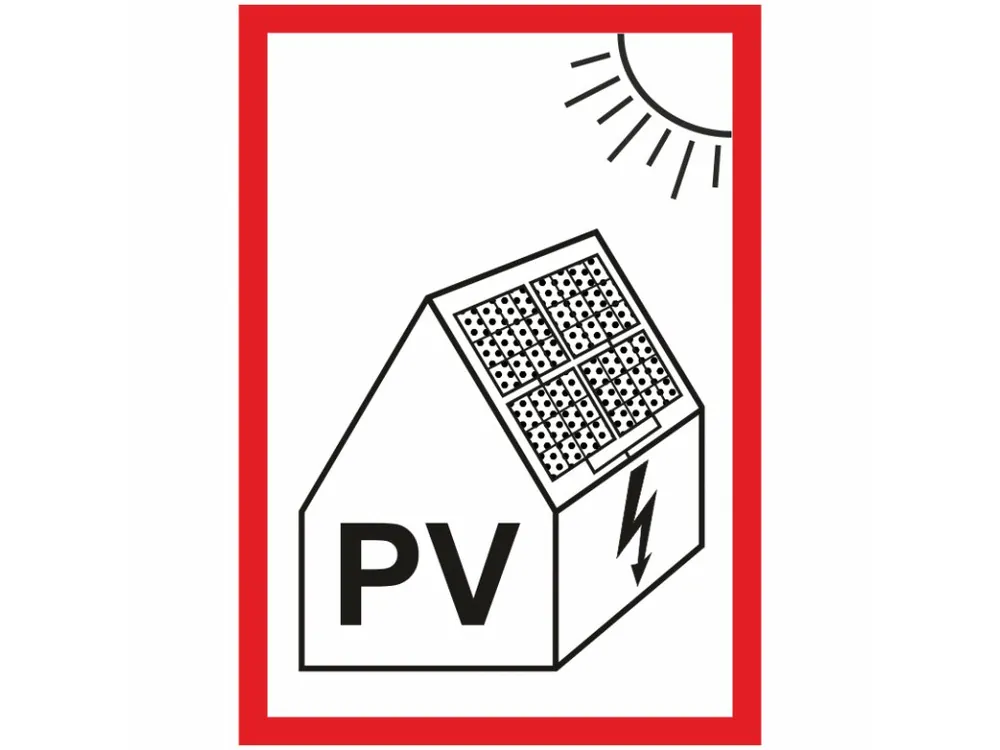 Cenový Hit Nálepka "PV symbol na fotovoltaiku" A7