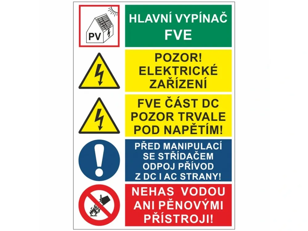 Nálepka "Sdružená tabulka na FVE", A6 Super Cena