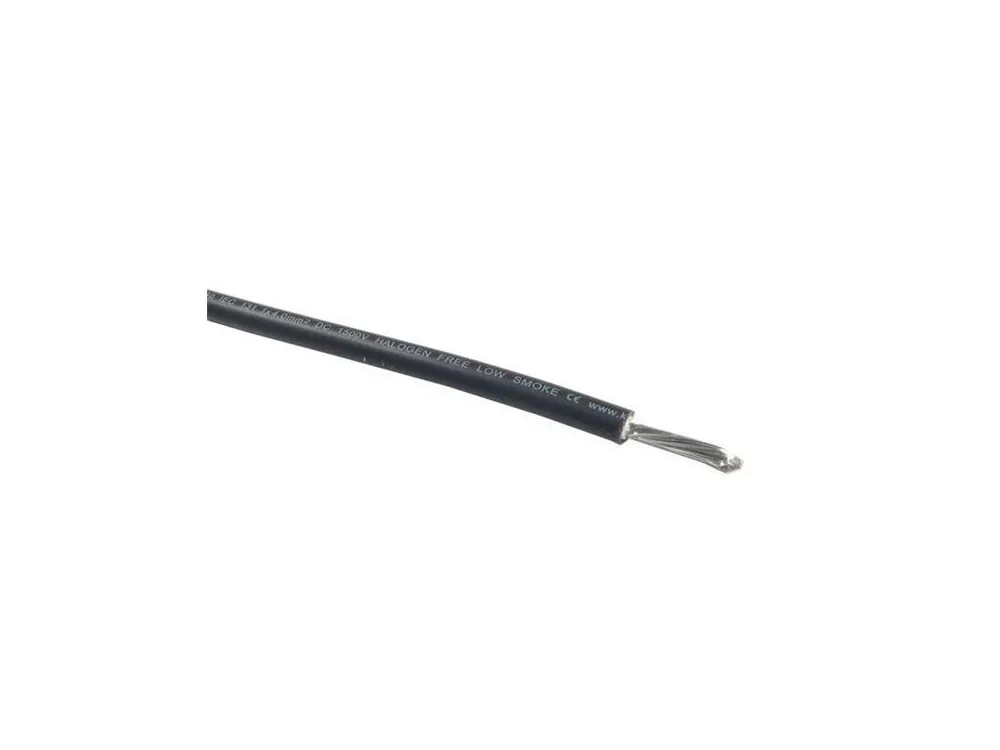 Solární kabel 10mm2, 1500V, černý Tovární Cena