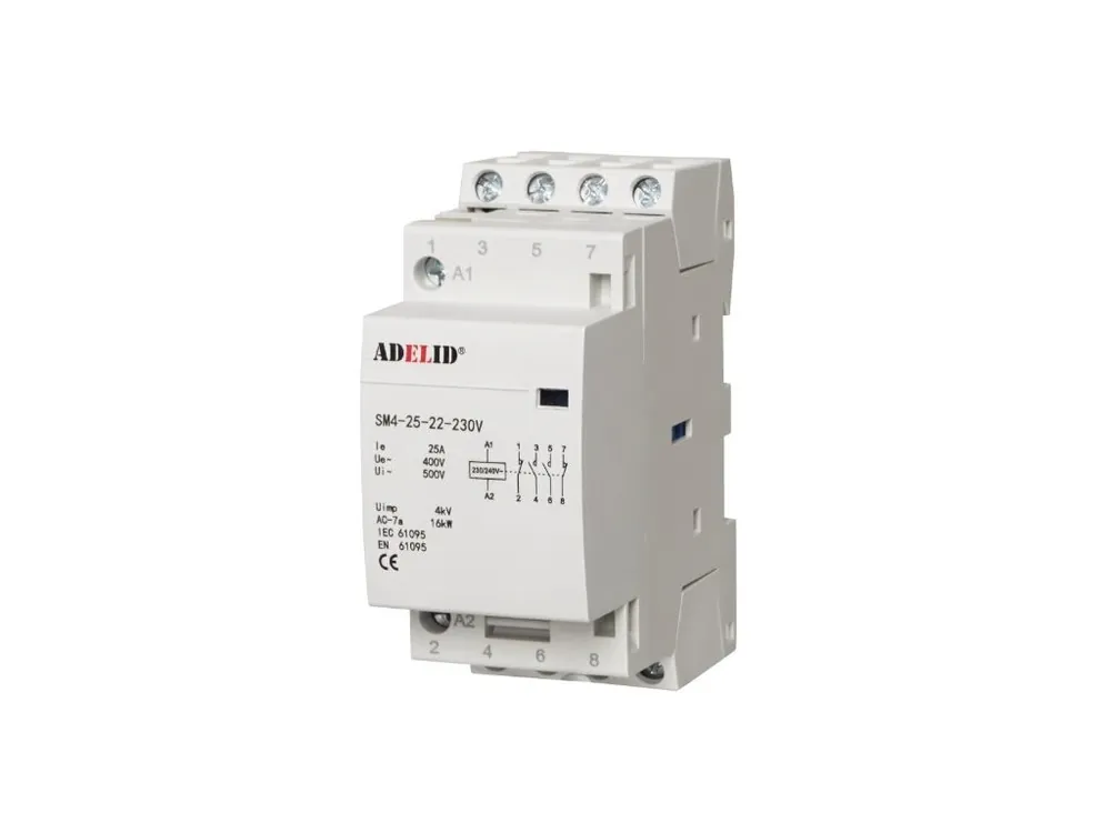 Výprodej Adelid SM4 25-22-230V Modulární stykač 25-22 230V 25A 4Z 3fázový 2NO 2NC