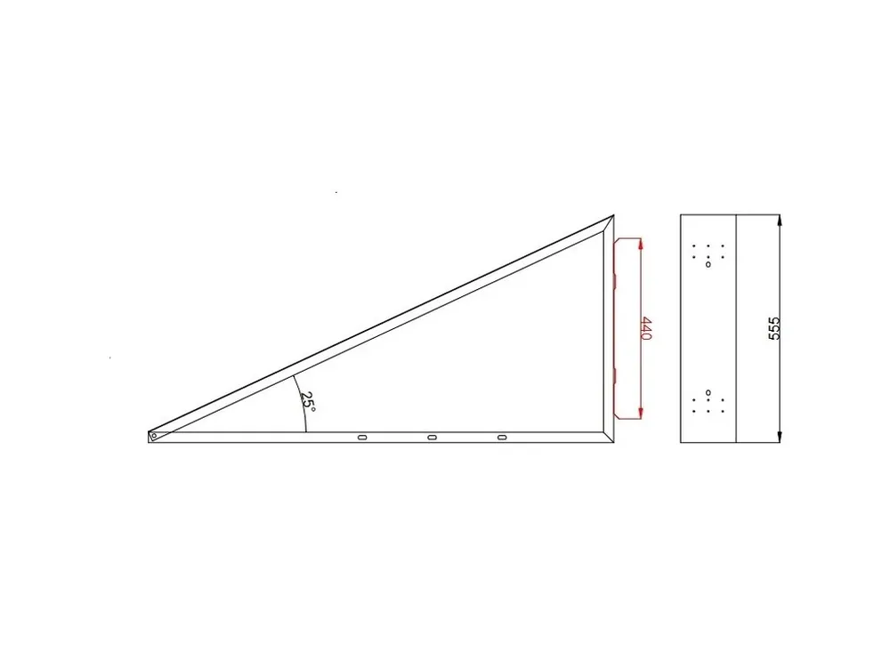 Tovární Cena FVE SAP25H konstrukce na rovnou střechu 25st. pro FV panel š.113mm , horizontální