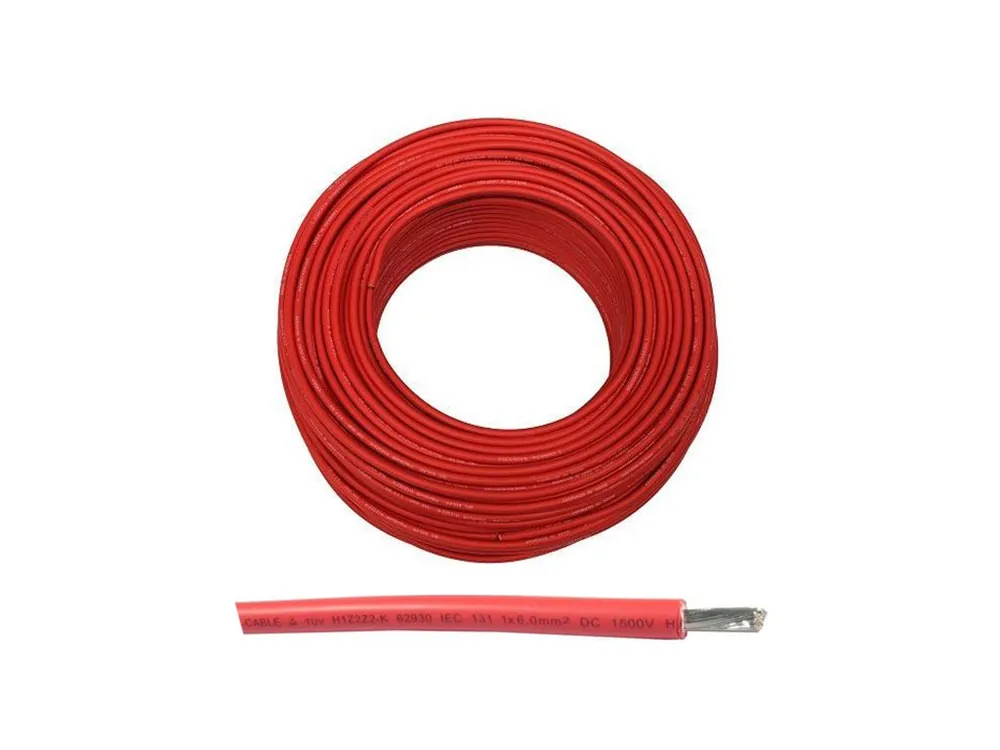 Solární kabel 10mm2, 1500V, červený, 100m Odeslání Ihned