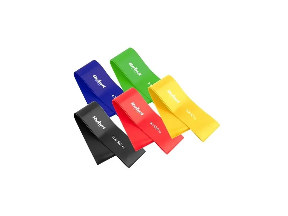 Guma posilovací REBEL TPE Mini Band L 2,3-18,2kg 5ks mix color Časově Omezené