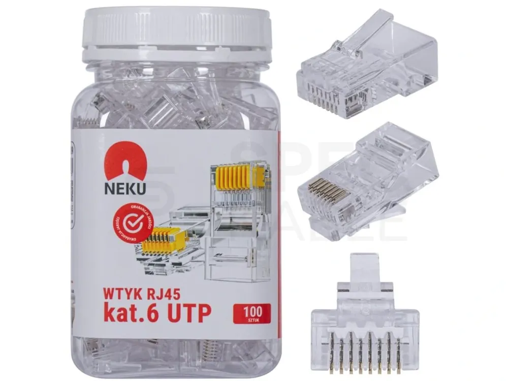Konektor NEKU UTP CAT6 RJ45 8P8C, nestíněný, balení 100ks Hit Sezóny