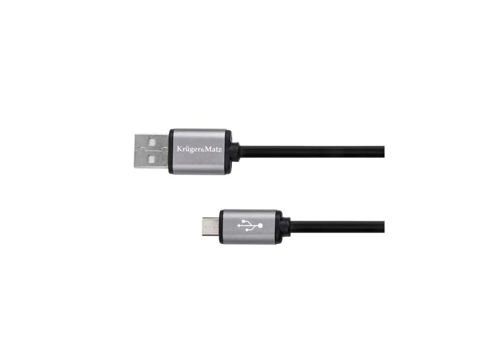 Finální Výprodej Kabel KRUGER & MATZ KM1236 Basic USB/micro USB 1,8m Black