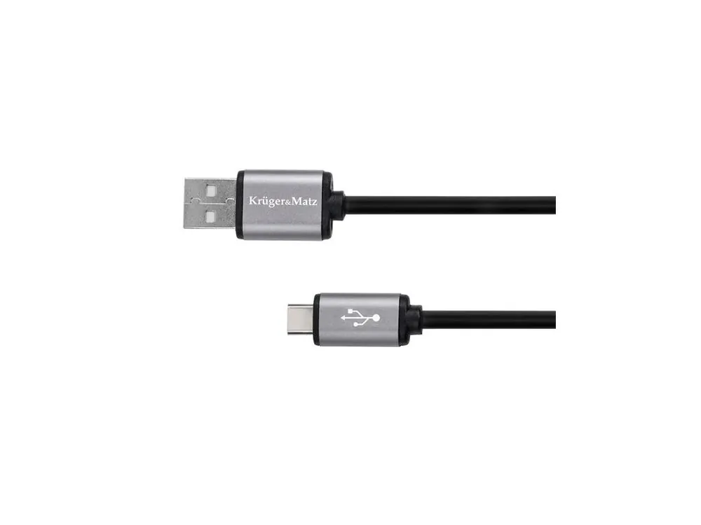 Nízká Cena Kabel KRUGER & MATZ KM1239 Basic USB/USB-C 1m Black