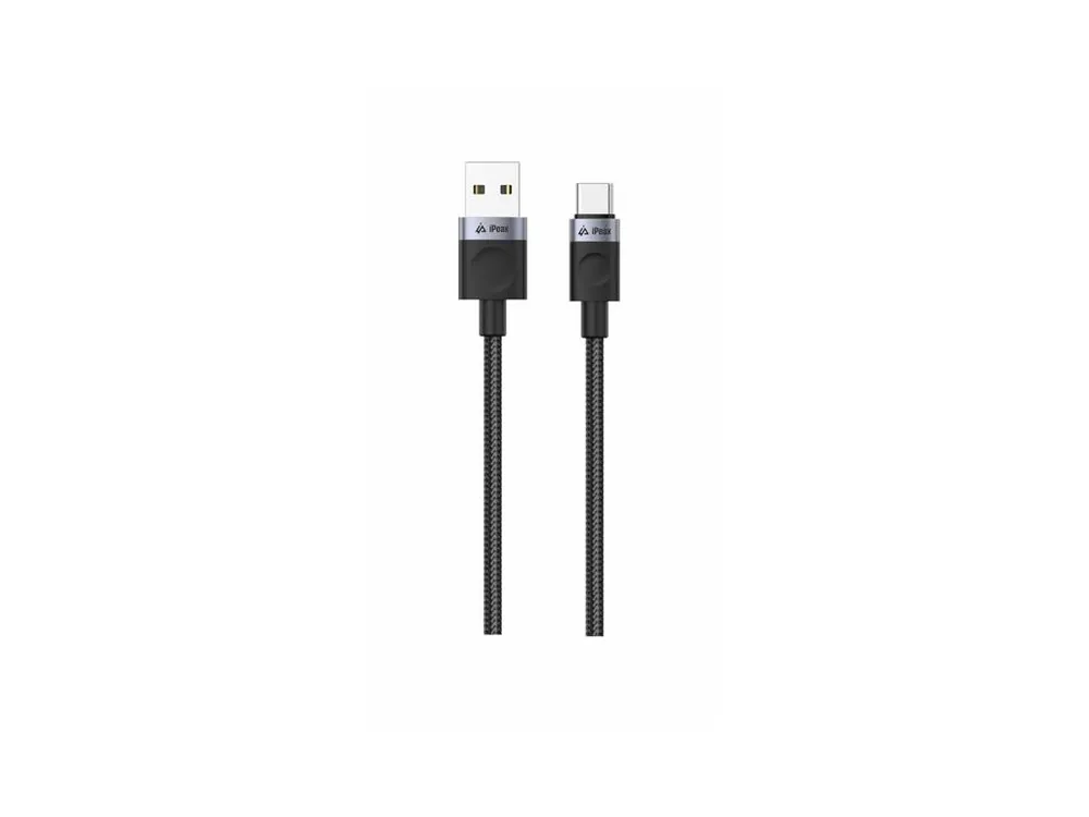 Autentický Kabel iPEAX 90010108 USB/USB-C 1,5m Black