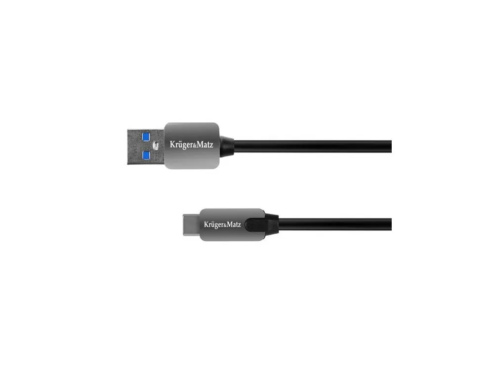 Kabel KRUGER & MATZ KM0347 USB 3.0/USB-C 0,5m Black Bezpečná Platba