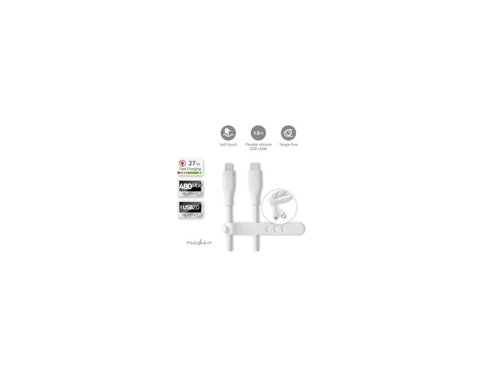 Lightning Kabel Nedis CCGB39800WT15 Časově Omezené