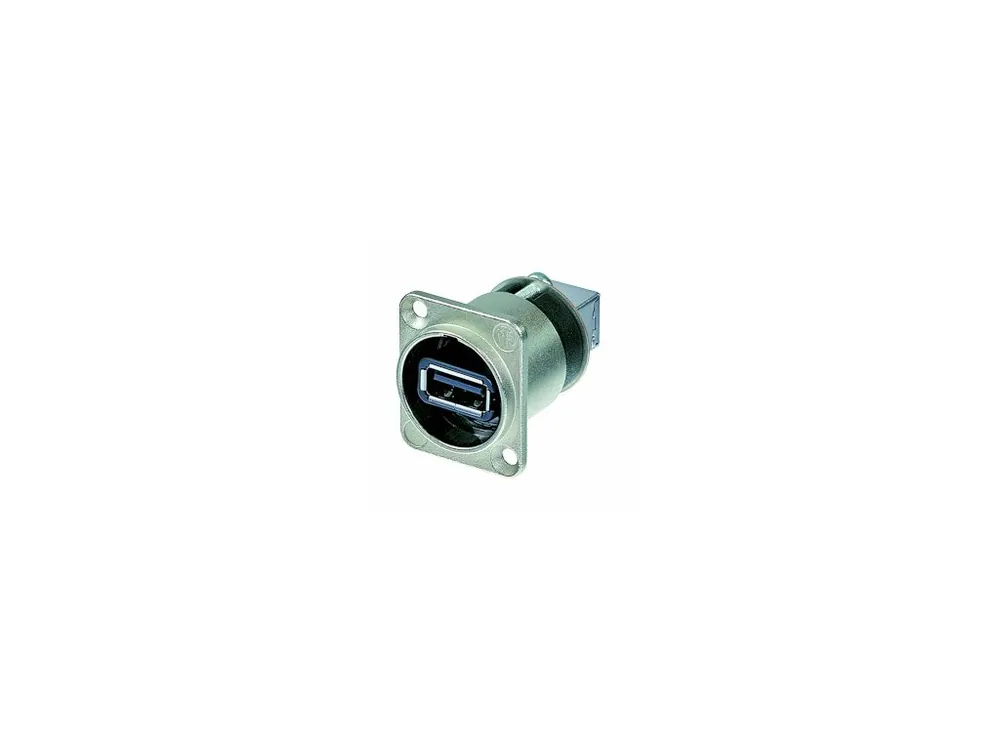 Sezónní Sleva Reverzibilní USB 2.0 měnič pohlaví (typ A a B), niklové pouzdro D Neutrik NTR-NAUSB-W