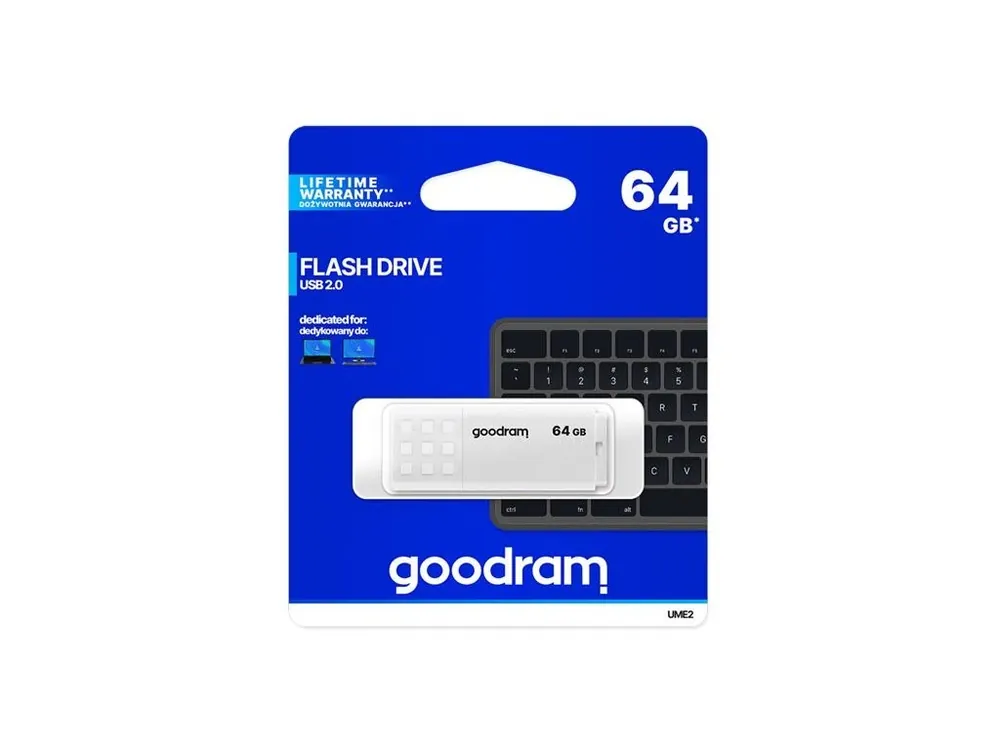 Flash disk GOODRAM USB 2.0 64GB bílý Akční Nabídka