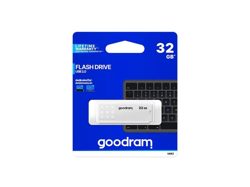 Dokud Zásoby Vydrží Flash disk GOODRAM USB 2.0 32GB bílý