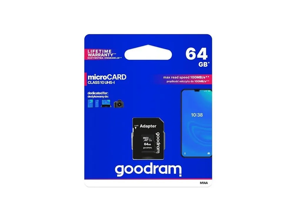 Karta paměťová GOODRAM microSD 64GB s adaptérem Must-Have
