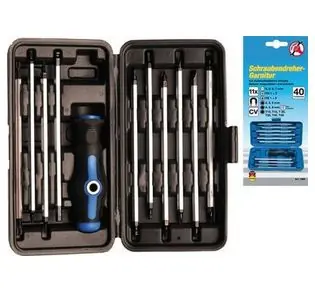 Víkendová Akce Sada bit/torx s ručkou 4/5/6/7 mm PH1-PH2 Pz1-PZ2 IMBUS 4/5/6 Torx T10-T40