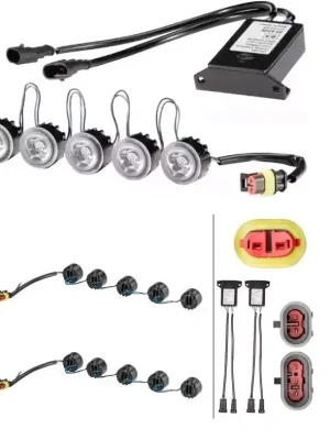 Horká Nabídka Svítilna denního svícení - sada 12V/24V 5xLED, kabel 12cm