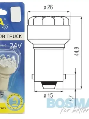 Jen Po Omezenou Doba Žárovka 24V 21W LED Ba15s sada 2ks BOSMA