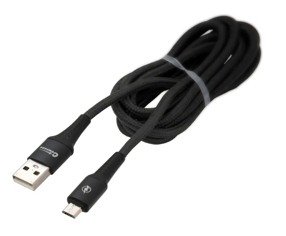 Datový a nabíjecí kabel SPEED (USB-A, MICRO USB) 480 Mbit/s 1,5 m - Compass Novinka