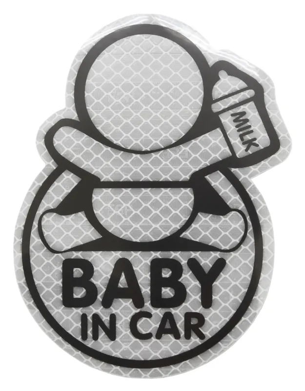 Speciální Cena Dekor samolepící BABY IN CAR - stříbrný
