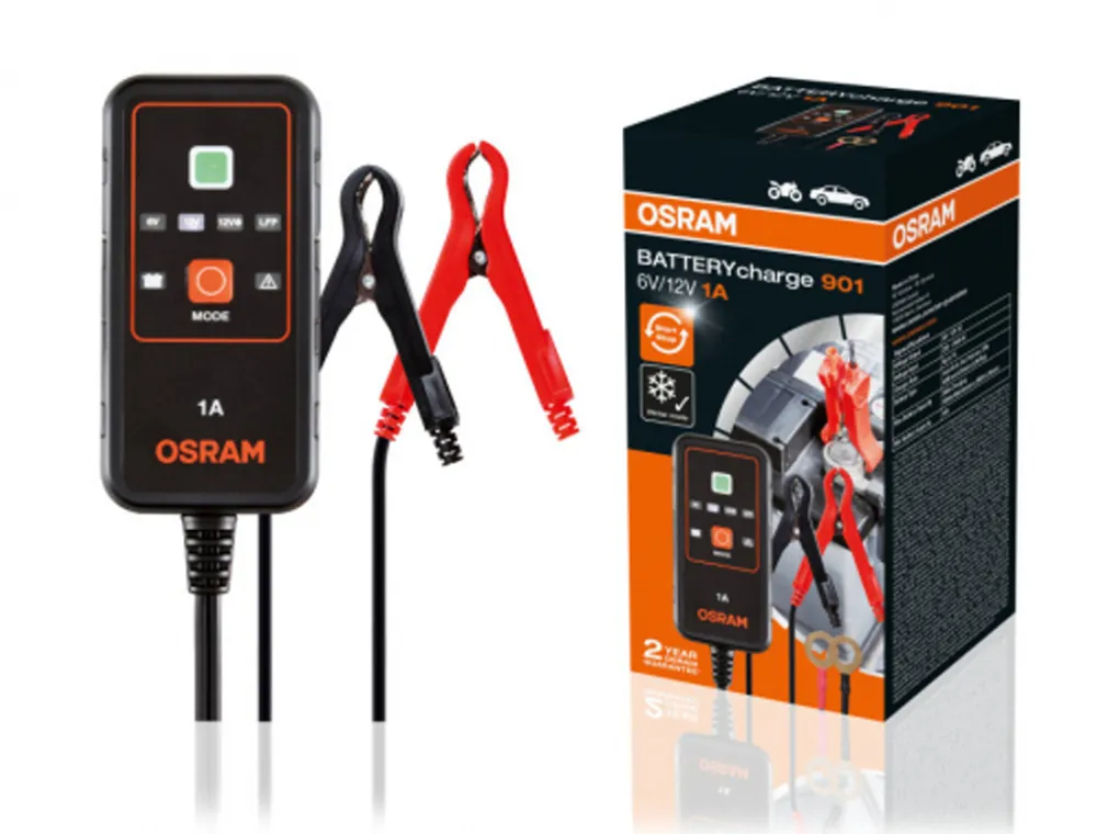 Inteligentní nabíječka baterií 6/12V 1A charge 901 - Osram Vrácení Zdarma