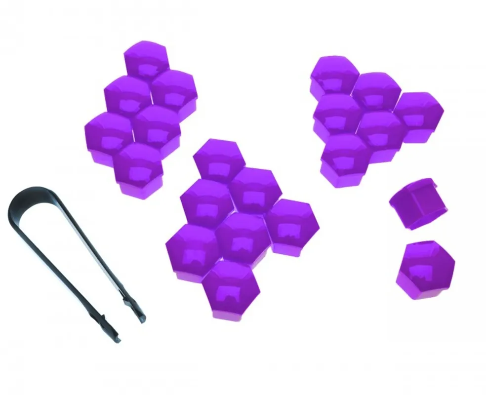 Kryty šroubů kol (17 mm - 20 ks) Einparts - fialové Výprodej