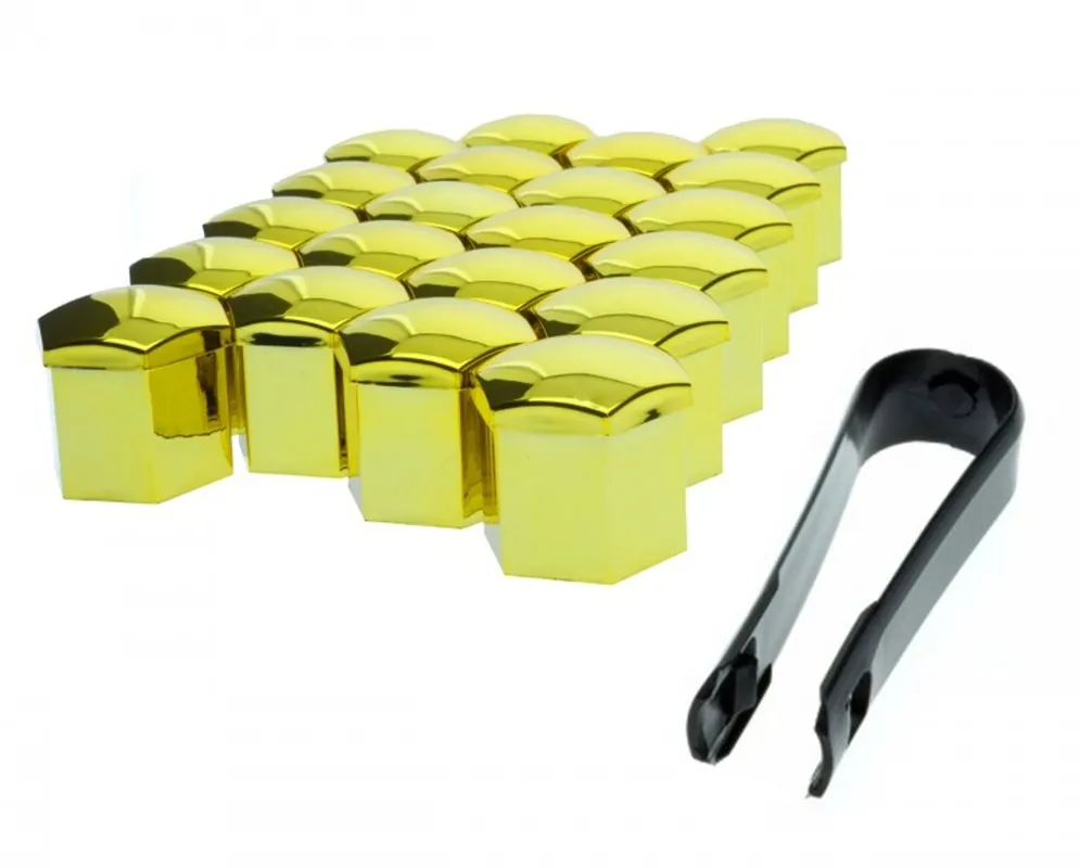 Vrácení Zdarma Kryty šroubů kol (17 mm - 20 ks) Einparts - zlaté metalické
