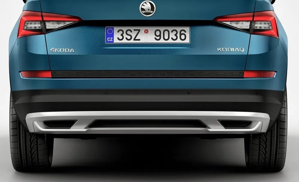 Levný Škoda Kodiaq Scout-Spoiler zadního nárazníku (bez tažného) original - stříbrný
