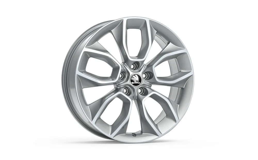 Škoda Kodiaq-ALU kolo CRATER 7Jx19“ ET 43 original - stříbrná metalíza Značkový
