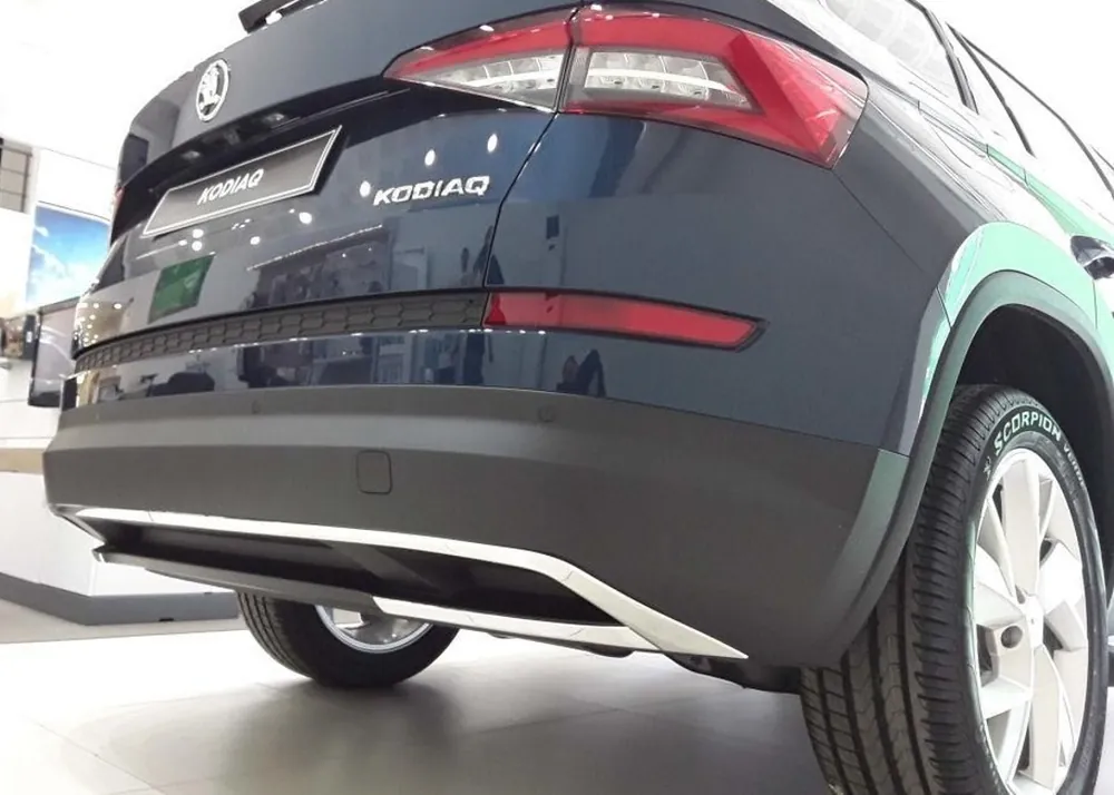 Škoda Kodiaq-Nerez lišty zadního difuzoru SportLine OMTEC - chrom Horká Nabídka