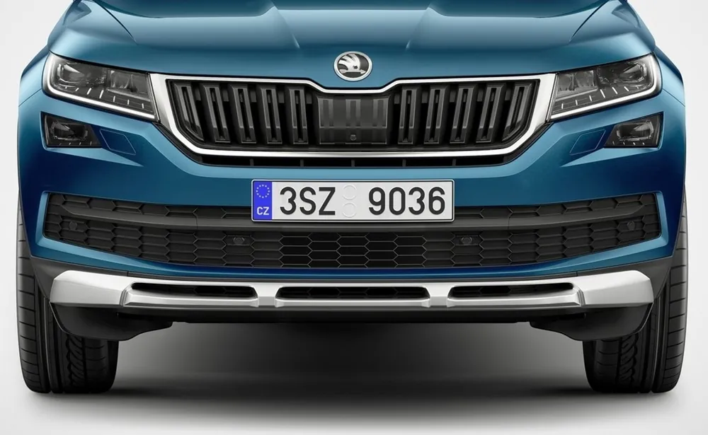 Škoda Kodiaq-Spoiler předního nárazníku original - stříbrný Nejlepší Volba