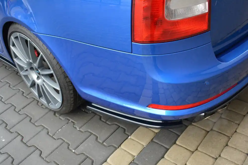 Akční Cena Škoda Octavia II RS-Boční difuzory zadního nárazníku Mk2 (černý plast) Maxton