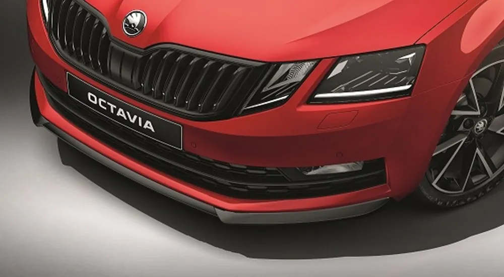 Škoda Octavia III facelift-Spoiler předního nárazníku original - černá metalíza Cenově Výhodný