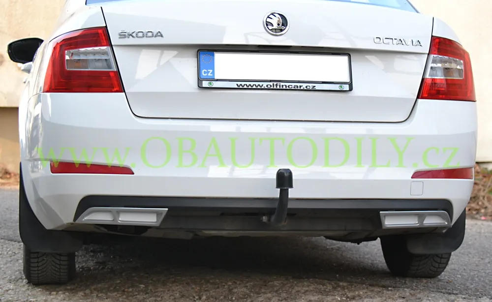 Škoda Octavia III-Atrapy výfuku TURBO design RS - alu look (reflex bílé) Odeslání Ihned