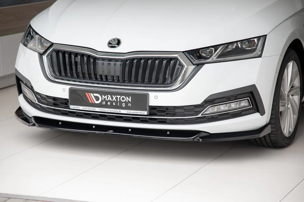 Škoda Octavia IV-Spoiler předního nárazníku Mk4 (černý lesk V1) Maxton Kup Teď