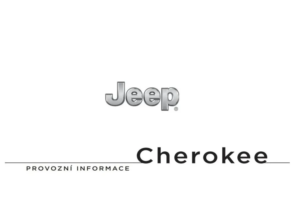 Objednat Nyní Manuál pro Jeep Cherokee KL (2015-2019)