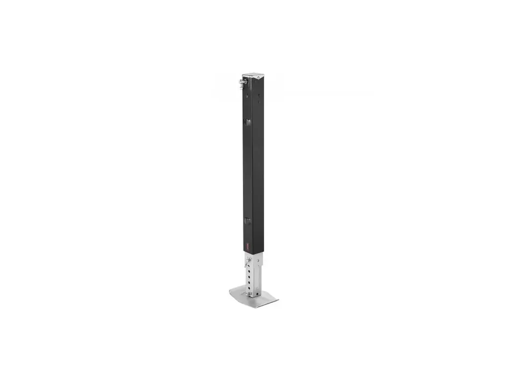 Noha pátého podvozku RV Follow 179014, univerzální náhrada za pátý podvozek 825 mm kompatibilní se systémy Lippert Venture, Atwood, Stromberg Carlson, s čepem a základnou, černá Nová Kolekce