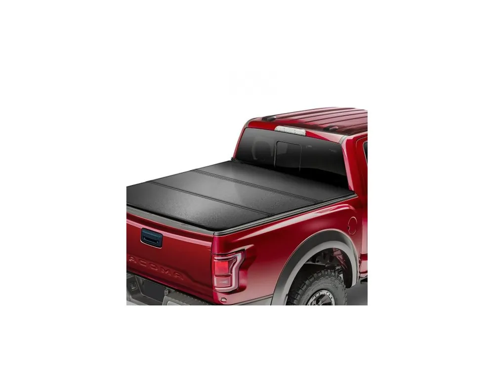 Kryt korby s trojitým skládáním, kompatibilní s vozy Toyota Tacoma 2016-2023, korba 5‘ (60,5"), pasuje pouze na vnitřní korbu 5,0‘ x 4,6‘ (60,5" x 55,0"), nosnost 400 lbs, LED světlo, rychlé skládání, černá Ihned K Objednání