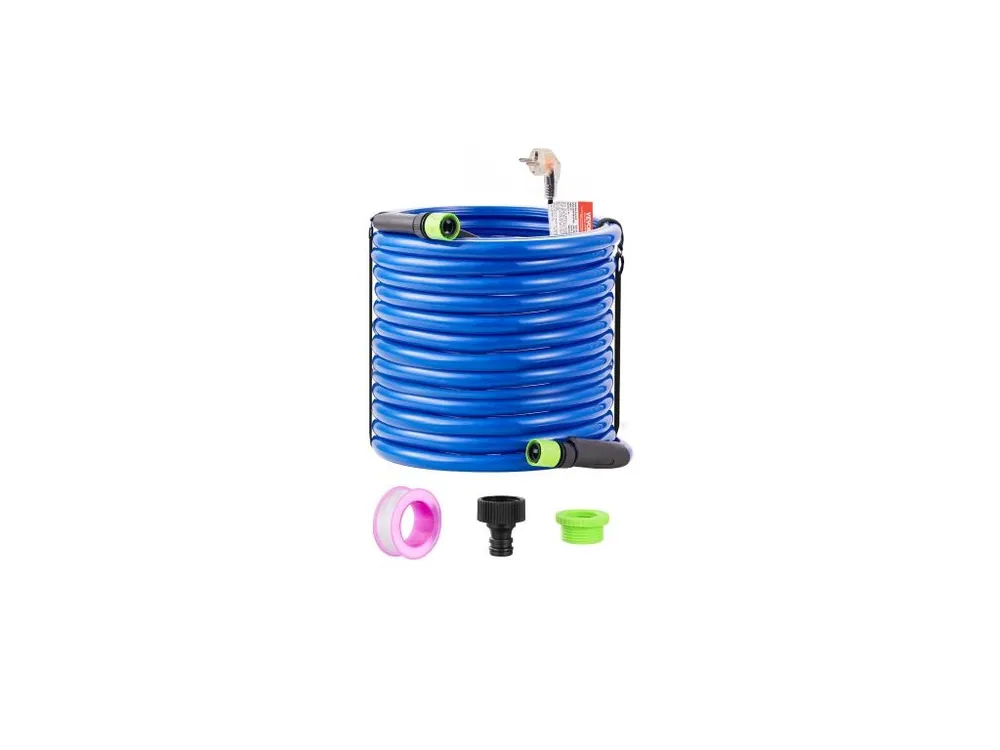 Expresní Doručení Hadice pro karavan, 30 m, vyhřívaná pitná voda, nemrznoucí směs do -45 °F, automatická samoregulace, vnitřní průměr 5/8" s rychlospojkou, bez olova a BPA