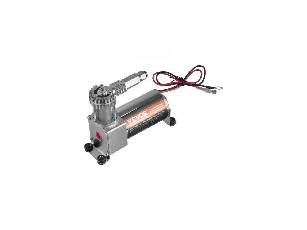 Autentický Sada regulátoru vzduchového tlumiče , 12V 100PSI palubní vzduchový kompresor, sada kompresoru vzduchového odpružení s jednocestným systémem, tlakoměr a vzduchové potrubí pro nákladní automobily a dodávky