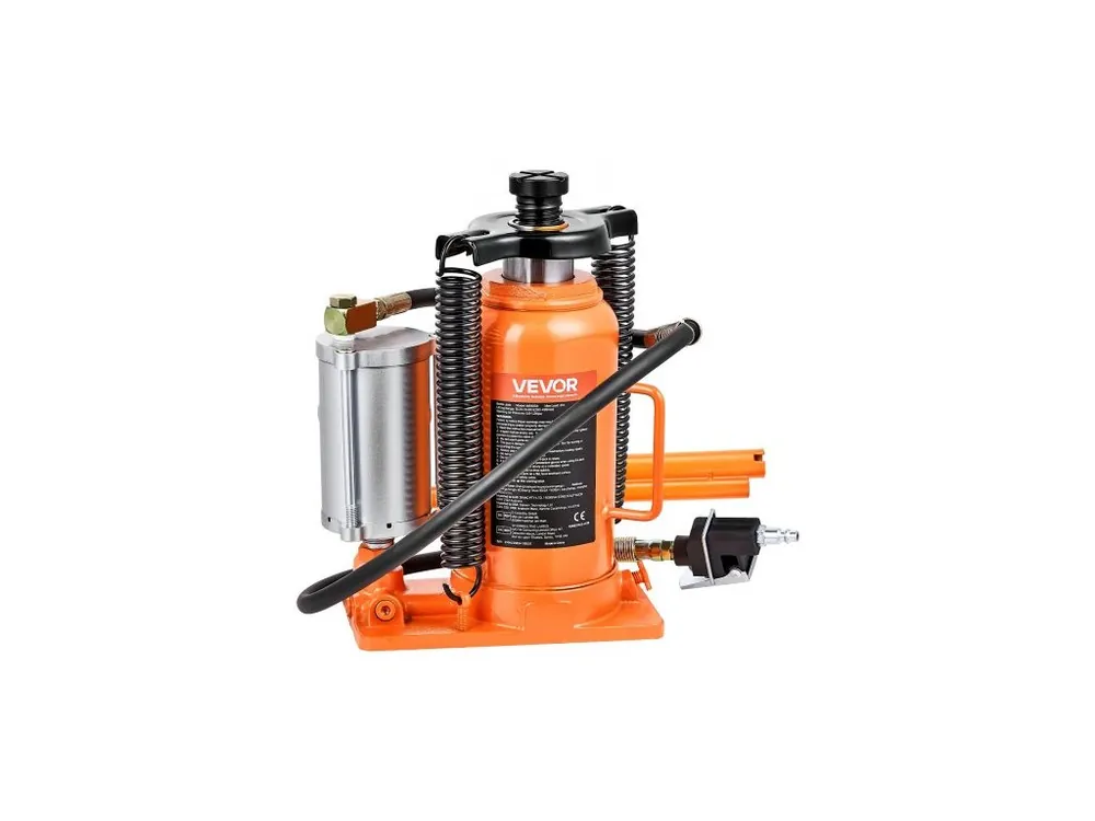 Pneumatický hydraulický zvedák na lahve , nosnost 20 tun (44092 liber), rozsah zdvihu 260–495 mm, pneumatický/ruční svařovaný zvedák na lahve pro vysoké zatížení s pumpou pro SUV, pickupy, nákladní automobily, obytné vozy, opravy automobilů, oranžová Poslední Šance