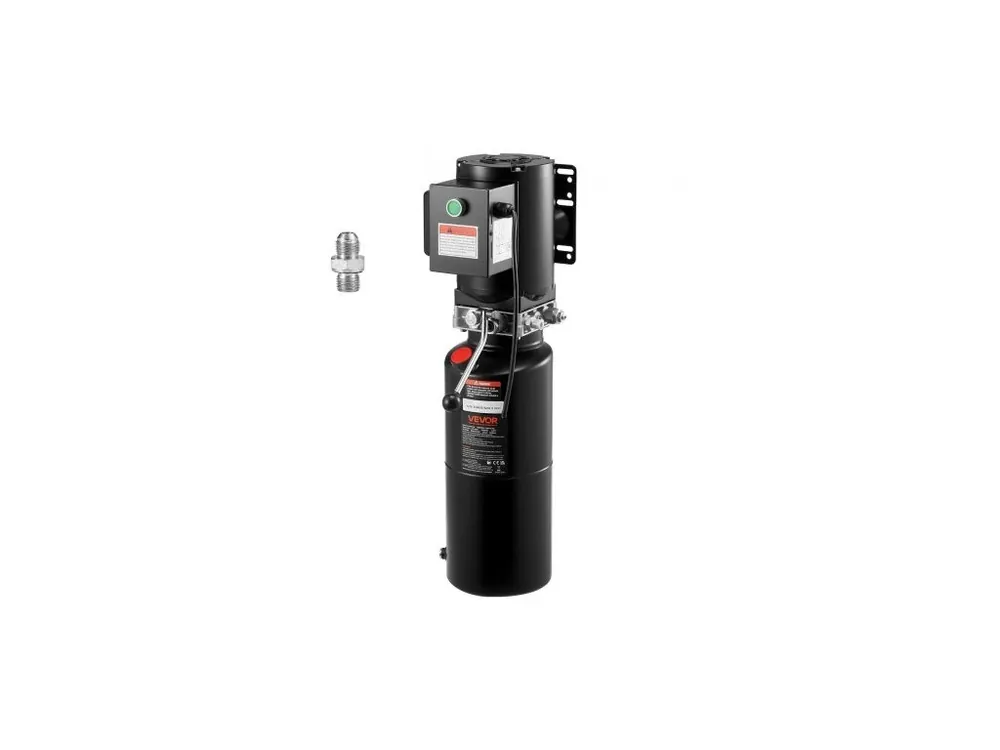 Speciální Cena Hydraulická čerpací jednotka , AC 220 V, jednočinná hydraulická jednotka o objemu 10 litrů, průtok oleje 6,3 l/min, maximální výtlačný tlak 22 MPa pro sklápěč, autoservis, zvedací plošiny pro automobily, černá