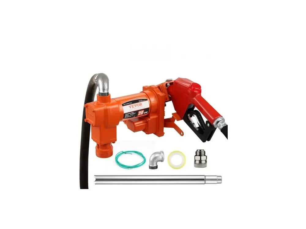 Nejlepší Volba Palivové čerpadlo , 12V DC 20 GPM 1/4 HP, odsávací čerpadlo na benzín s automatickou tryskou, výtlačnou hadicí a sacím potrubím pro benzín, naftu, petrolej, směsi etanolu a methanolu a bionaftu