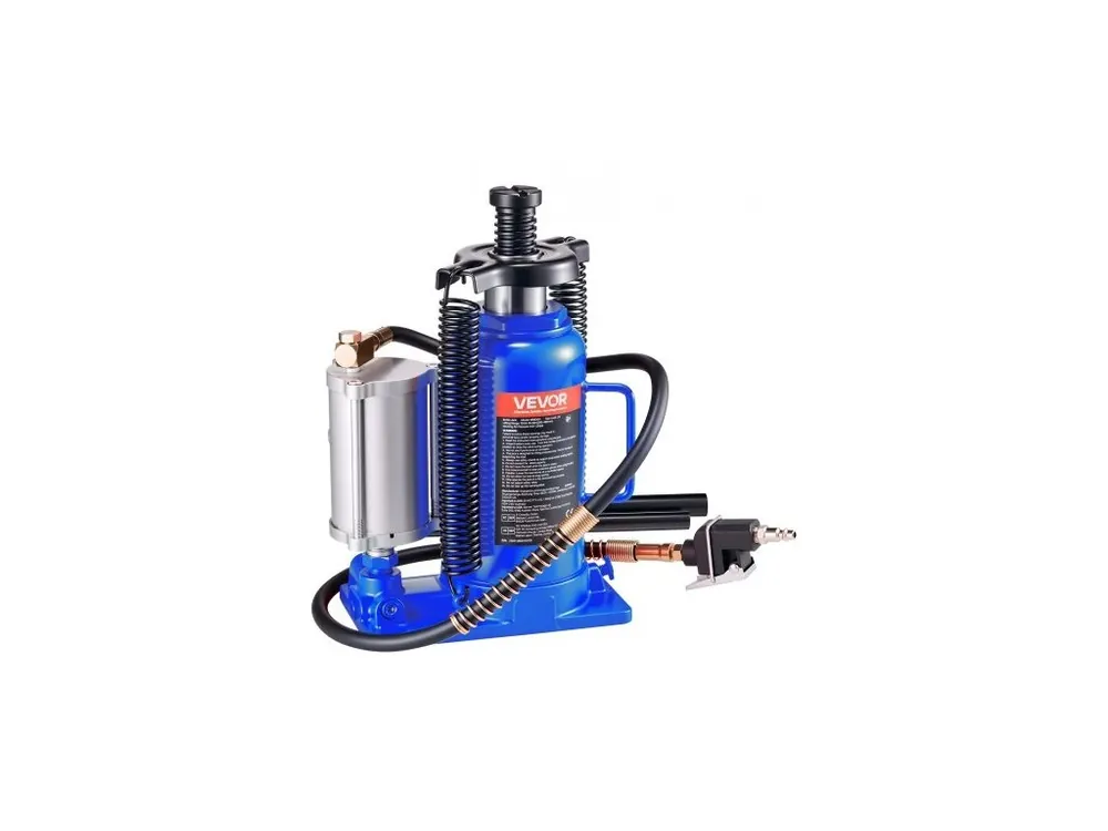 Pneumatický hydraulický zvedák , nosnost 20 tun, rozsah zdvihu 260–495 mm, pneumatický/ruční svařovaný zvedák pro vysoké zatížení s pumpou pro automobily, pickupy, nákladní automobily, obytné vozy, SUV, opravy automobilů, výtahy do domů, modrý Bezpečná Platba