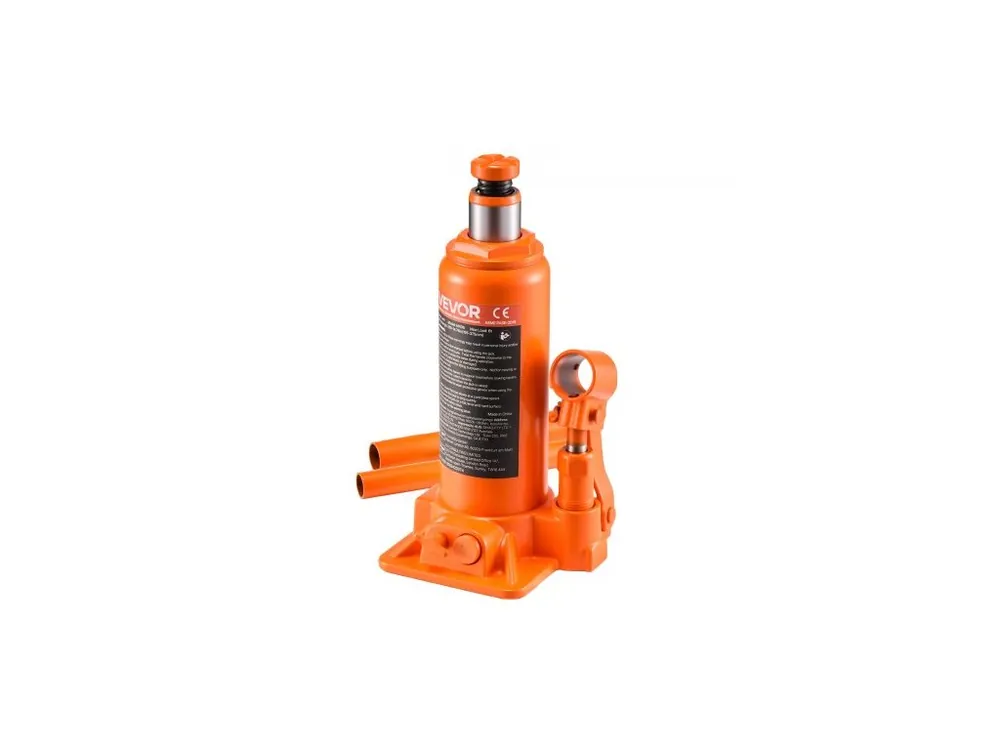 Hydraulický zvedák , nosnost 6 tun, rozsah zdvihu 195–375 mm, hydraulický svařovaný zvedák pro vysoké zatížení pro automobily, SUV, pickupy, opravy automobilů, bytové výtahy a zemědělské stroje, oranžová Akční Nabídka