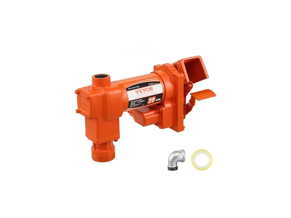 Palivové čerpadlo , 12V DC 20 GPM 1/4 HP, vysokoprůtokové litinové odsávací čerpadlo na benzín s konstrukcí sběrné nádrže na palivo pro benzín, naftu, petrolej, směsi etanolu a methanolu a bionaftu Časově Omezené