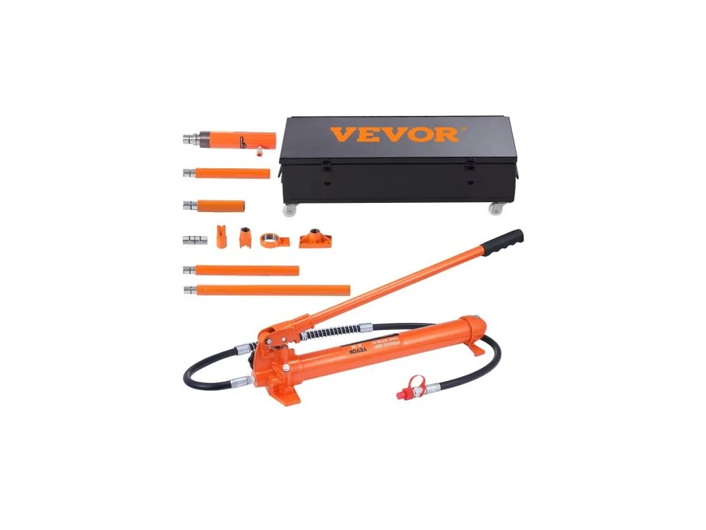 20tunová přenosná sada Power Kit, přenosný hydraulický zvedák s olejovou hadicí 1,4 m, nástroj pro opravu rámu automobilu s úložným pouzdrem pro automobilový průmysl, těžkou techniku, mechaniky (20000 kg) Bezpečná Platba