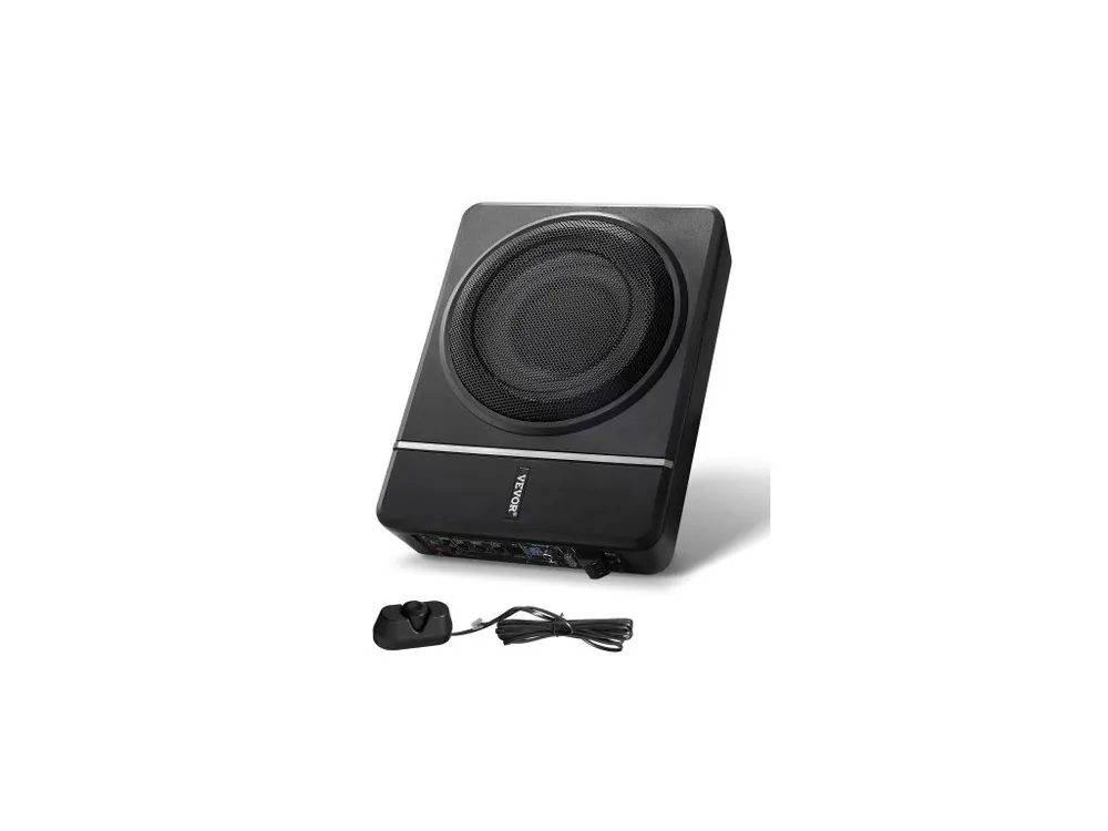 8" 240W subwoofer do auta pod sedadlo, tenké aktivní subwoofery do auta pod sedadlo, nízkoprofilový audio subwoofer s vestavěným zesilovačem, vstup pro vysoké/nízké úrovně a regulátor hlasitosti pro SUV, auta, nákladní auta, obytné vozy Nejprodávanější