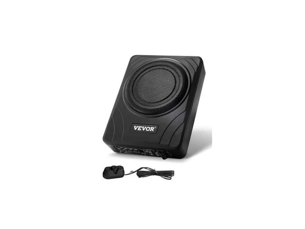 Super Cena 8" 300W subwoofer do auta pod sedadlo, tenké aktivní subwoofery do auta pod sedadlo, nízkoprofilový audio subwoofer s vestavěným zesilovačem, vstup pro vysoké/nízké úrovně a regulátor hlasitosti pro SUV, auta, nákladní auta, obytné vozy