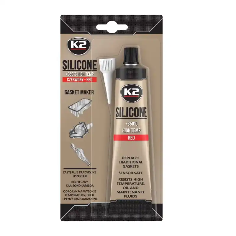 Sleva K2 Silikon pro utěsnění části motoru - červený 85g